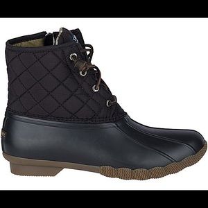 Women’s Sperry Saltwater Quilted Duck Boot - Black